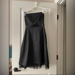 Strapless black dress